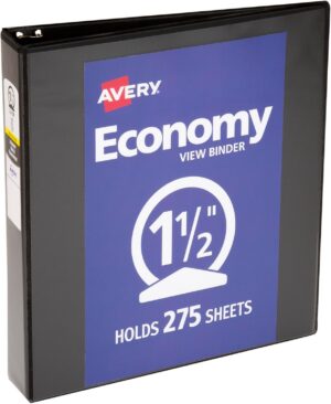 Panorama View Binder 1 1/2" BLACK