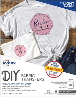 T-Shirt LIGHT Fabric Transfer L/S Inkjet 6pk