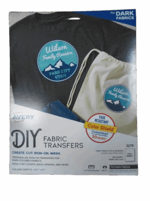 T-Shirt DARK Fabric Transfer L/S Inkjet 5pk
