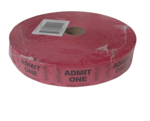Admission Roll Tickets Single RED #85410
