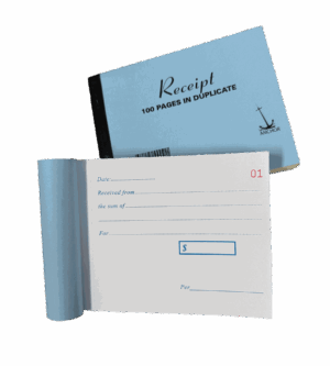 Receipt Books 4x5 with Carbon 100s