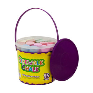 BAZIC Sidewalk Chalk Bucket 15s - (24/ctn)