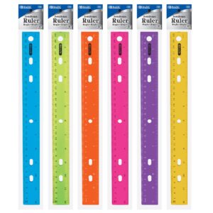 Bazic Jeweltones 12'/30cm Colour Ruler -  (24/bx)