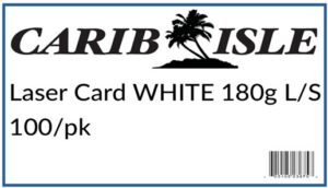 Laser Card WHITE 180g L/S 100/pk (Carib Isle)