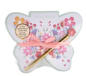 Floral BUTTERFLY Memo Pad with Pen #S1101-1219 / 114-7724