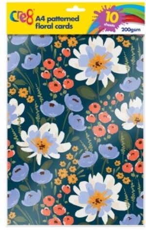 Cre8 Card A4 Patterned FLORAL 200g #P1469