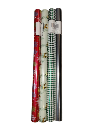 XMAS Gift Foil Wrap 25ft Roll-  #CW2530A53/CRW1248/49/50/51/52