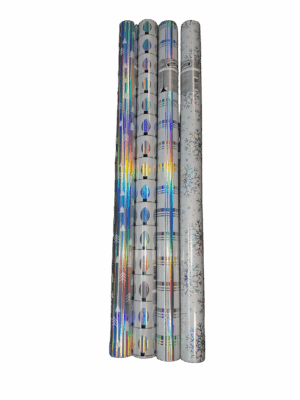 XMAS Gift Holo Foil Wrap 25ft Roll-  #CW2530A66/CRW1489/88/87/86