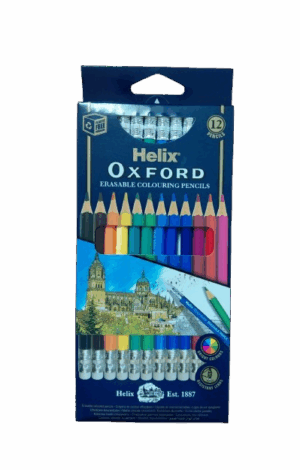 Helix Erasable Colouring Pencils 12s #833510
