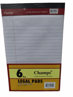 Writing Pads 8x5 White #83584  - (192/bx) (Champs)