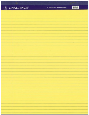 Writing Pads F/S Yellow - (96/pk) - Sale