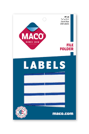 Maco File Folder FF-L5 DARK BLUE Labels 248s - (18/bx)