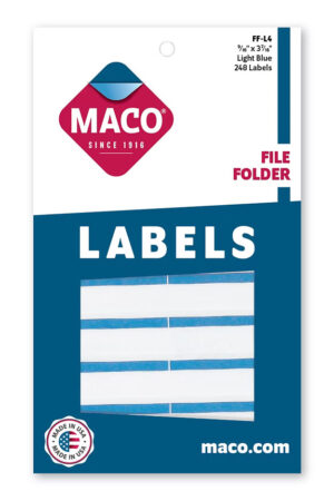 Maco File Folder FF-L4 LT BLUE Labels 248s - (18/bx)