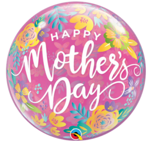 Qualatex 22" Mother's Day Floral Bubble Balloon
