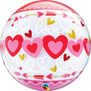 Qualatex 22" Hearts Emoji Bubble Balloon