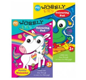 My Wobbly Eyes Colouring Pad - Alien & Unicorn #P2585