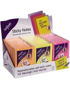 Snopake Sticky Notes 3x2" NEON - (30/bx)