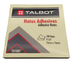 Talbot Sticky Notes 3x3" YELLOW #T21007 (Each) - (12/pk)