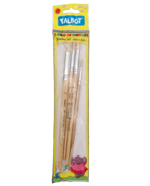 Talbot White Bristle Round Brush #2/4/8/12 Set of 4 #T40000