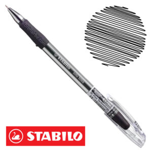 Stabilo BLACK Bille X-Fine Needle Point BP Pen (Each) - (10/bx)