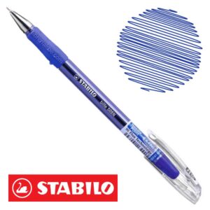 Stabilo BLUE Bille X-FINE Needle Point BP Pen (Each) - (10/bx)
