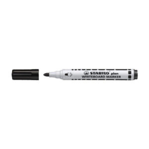 Plan Whiteboard BLACK Chisel Marker - (10/bx)