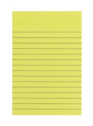 Snopake Sticky Lined Pad 6x4" NEON YELLOW