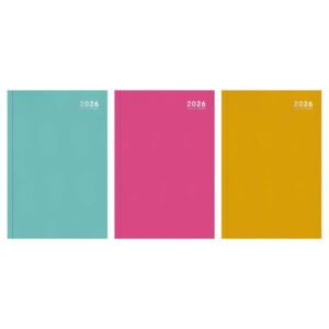 Tallon Diary A4 1 Day Bright Casebound 2026 - Sale (3 Cols Asst)