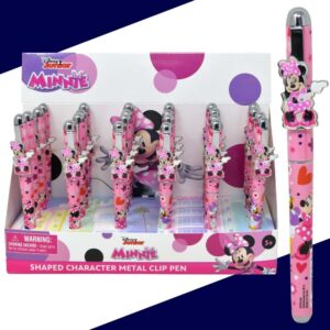84872MZ* MINNIE MOUSE Shaped Metal Clip BP Pen SINGULAR -(Display 24)
