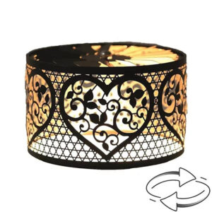 Carousel Shade HEART Black & Gold 13cm