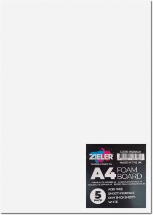 Zieler Foam Board White A4 (Sold As 5pk) #9290037